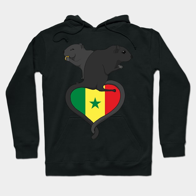 Gerbil Senegal (dark) Hoodie by RampArt